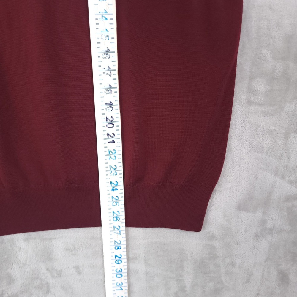 Brooks Brothers Italian Merino Wool Sweater Vest Men XL V-Neck Academia Teacher - Picture 5 of 12